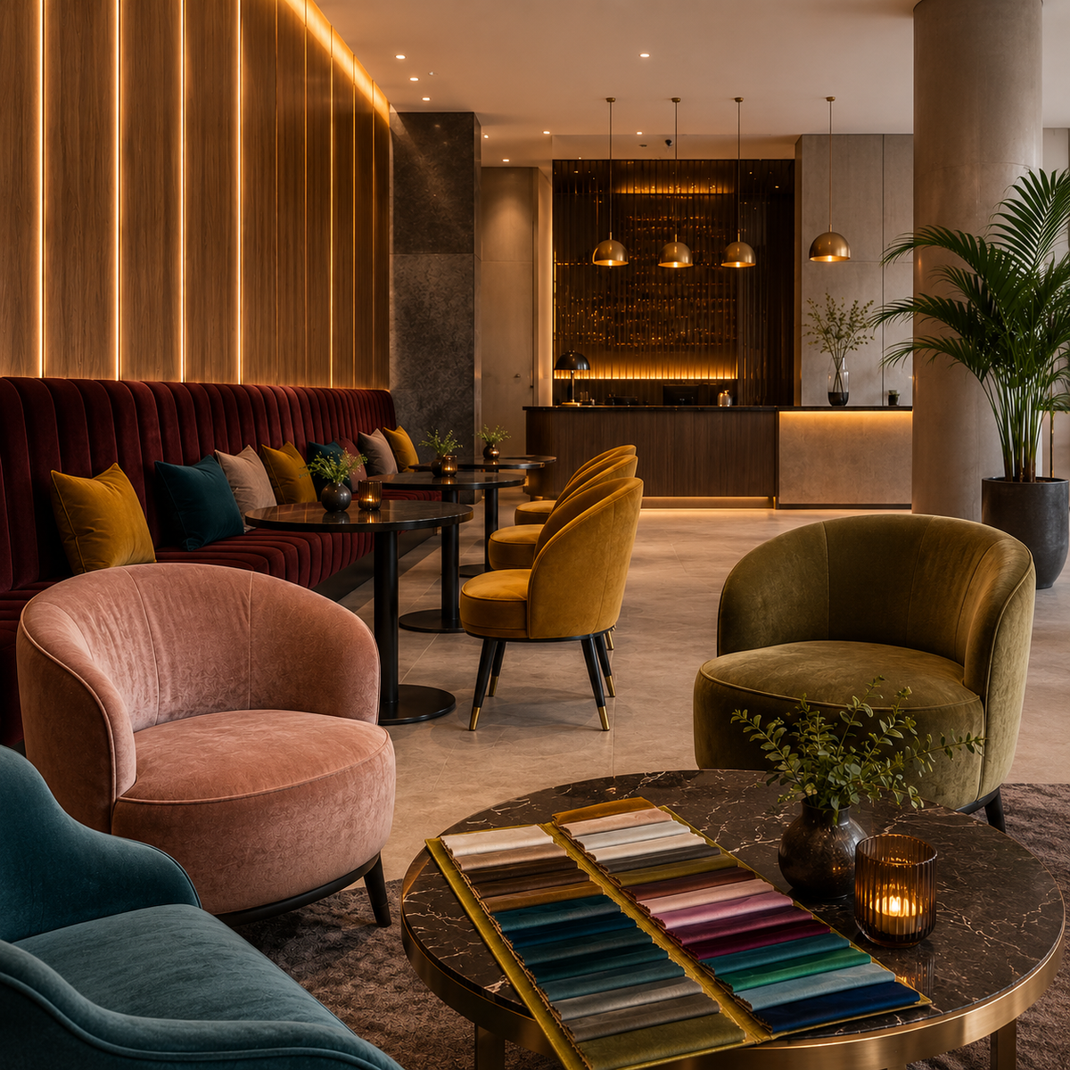 Велюр для комерційних інтер'єрів HORECA