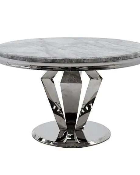 Стіл з мармурового каменю Cristal 130 хром - Aristomebli