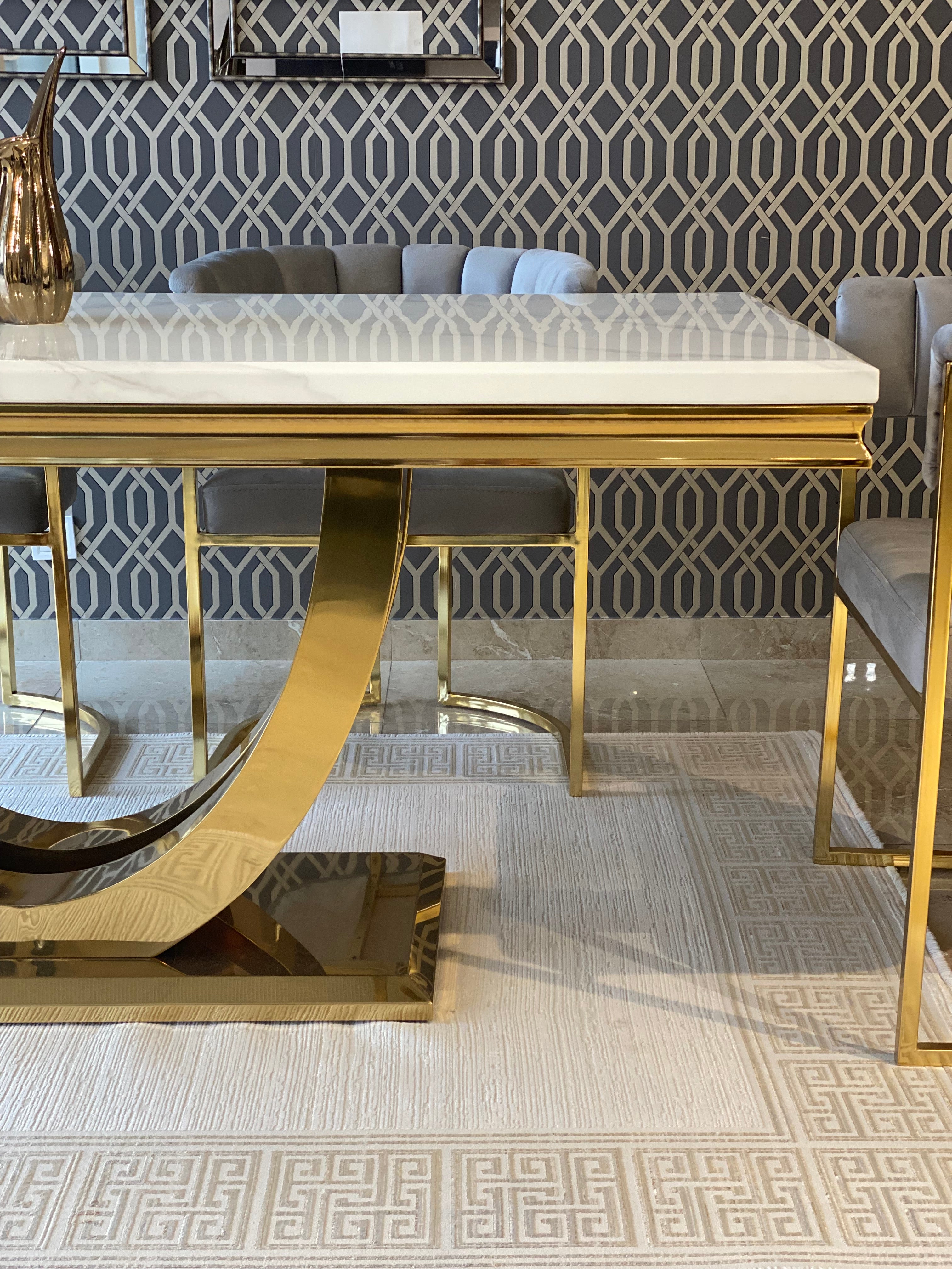 Стіл з мармурового каменю Lucky gold 160 - Aristomebli