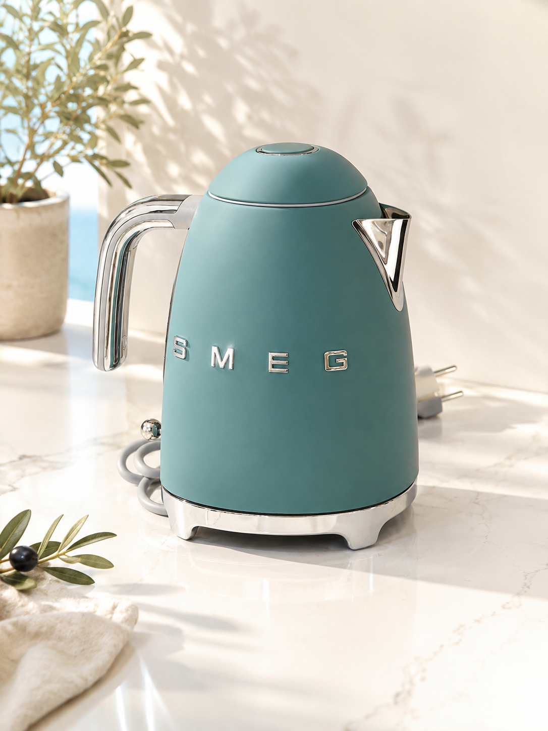 Чайник електричний мʼятний  Smeg KLF03EGMEU - Aristomebli
