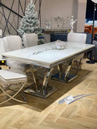 Стіл мармуровий Diamond хром 200 - Aristomebli