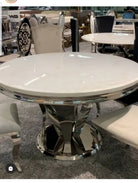 Стіл з мармурового каменю Cristal 130 хром - Aristomebli
