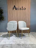 Стілець Blanco на золотій опорі - Aristomebli
