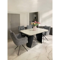 Стіл Нардо клауді грей чорний